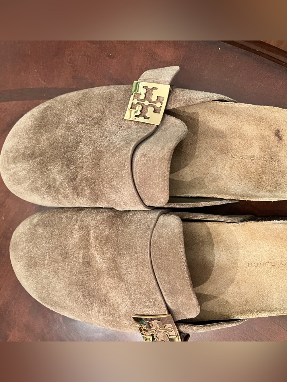 TORY BURCH Mellow Mule Suede Clogs Slip Ons - Picture 2 of 11